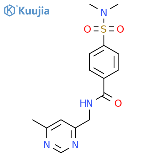 4-(dimethylsulfamoyl)-N-[(6-methylpyrimidin-4-yl)methyl]benzamide structure