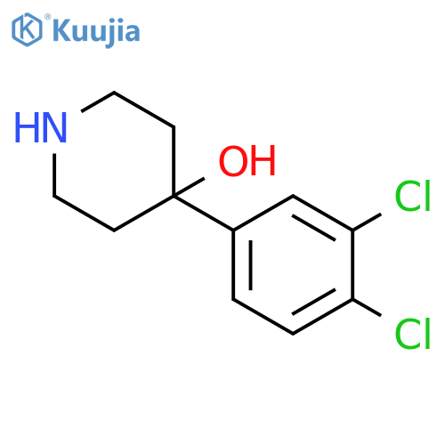 4-(3,4-Dichlorophenyl)-4-piperidinol structure