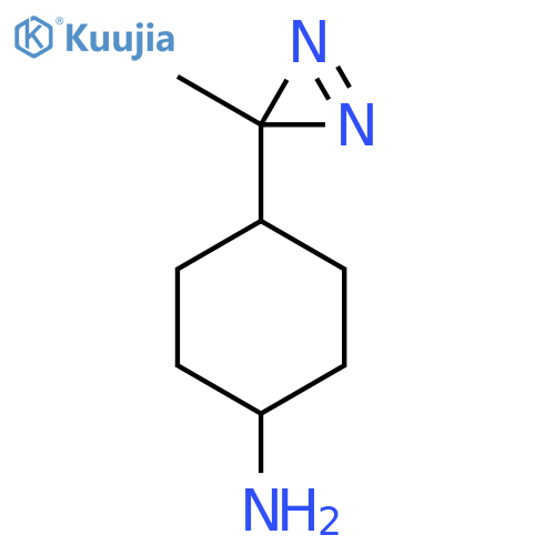 (1r,4r)-4-(3-methyl-3H-diazirin-3-yl)cyclohexan-1-amine structure