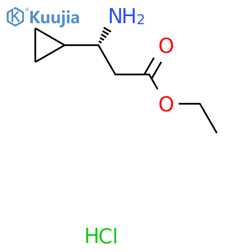 ethyl (3R)-3-amino-3-cyclopropylpropanoate hydrochloride structure