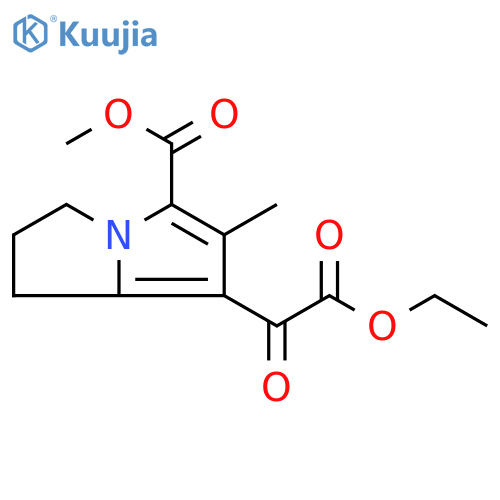 methyl 1-(2-ethoxy-2-oxo-acetyl)-2-methyl-6,7-dihydro-5H-pyrrolizine-3-carboxylate structure