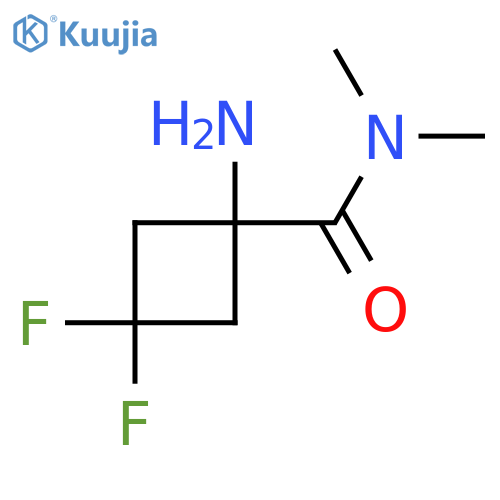 1-amino-3,3-difluoro-N,N-dimethylcyclobutane-1-carboxamide structure