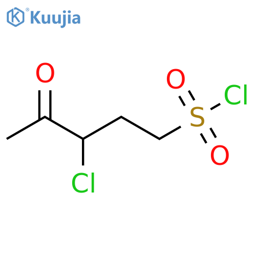 3-chloro-4-oxopentane-1-sulfonyl chloride structure