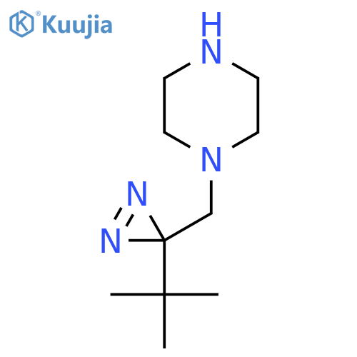 1-(3-tert-butyl-3H-diazirin-3-yl)methylpiperazine structure