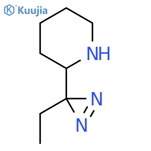 2-(3-ethyl-3H-diazirin-3-yl)piperidine structure