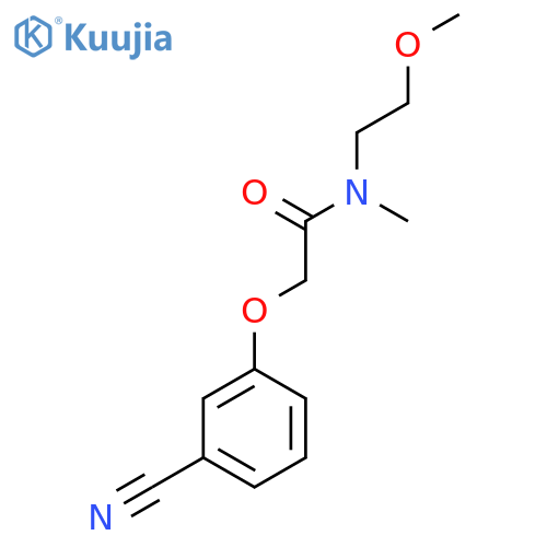 2-(3-cyanophenoxy)-N-(2-methoxyethyl)-N-methylacetamide structure