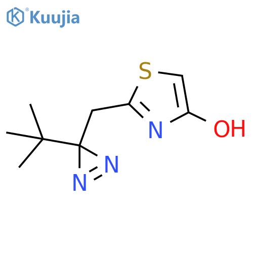 2-(3-tert-butyl-3H-diazirin-3-yl)methyl-1,3-thiazol-4-ol structure