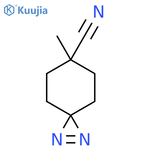 6-methyl-1,2-diazaspiro2.5oct-1-ene-6-carbonitrile structure