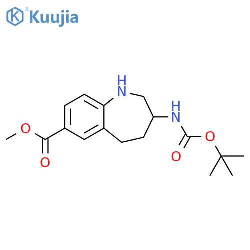 methyl 3-{[(tert-butoxy)carbonyl]amino}-2,3,4,5-tetrahydro-1h-1-benzazepine-7-carboxylate structure
