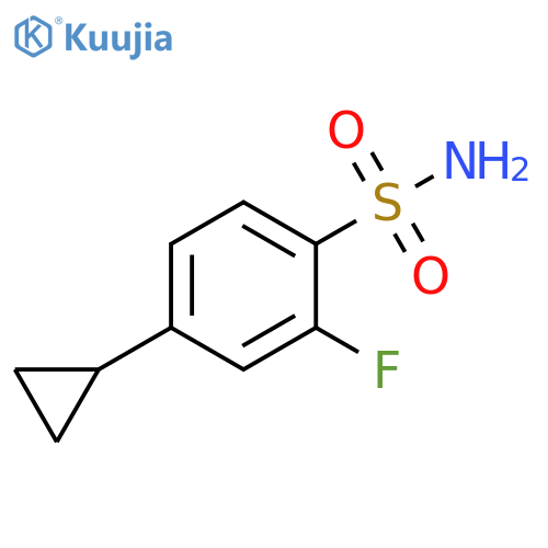4-cyclopropyl-2-fluorobenzene-1-sulfonamide structure