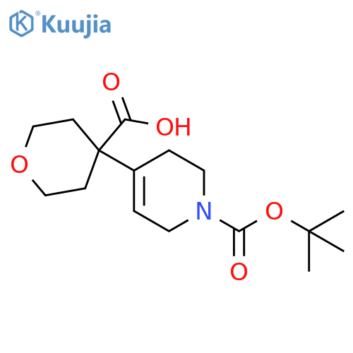 4-{1-(tert-butoxy)carbonyl-1,2,3,6-tetrahydropyridin-4-yl}oxane-4-carboxylic acid structure