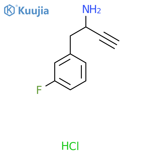 1-(3-Fluorophenyl)but-3-yn-2-amine hydrochloride structure