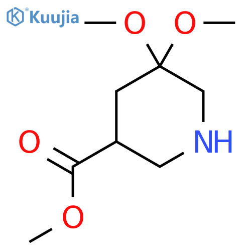 methyl 5,5-dimethoxypiperidine-3-carboxylate structure