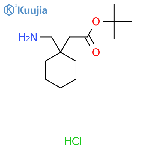 tert-butyl 2-1-(aminomethyl)cyclohexylacetate hydrochloride structure
