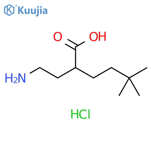 2-(2-aminoethyl)-5,5-dimethylhexanoic acid hydrochloride structure