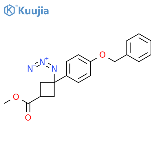 methyl 3-azido-3-4-(benzyloxy)phenylcyclobutane-1-carboxylate structure