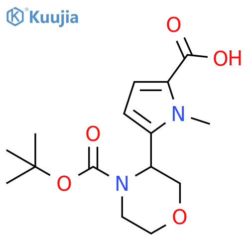 5-{4-(tert-butoxy)carbonylmorpholin-3-yl}-1-methyl-1H-pyrrole-2-carboxylic acid structure