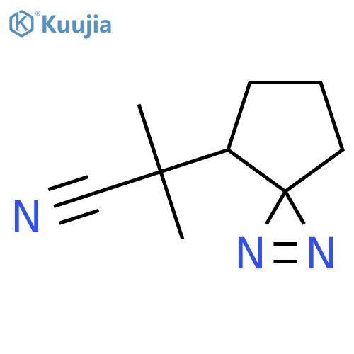 2-{1,2-diazaspiro2.4hept-1-en-4-yl}-2-methylpropanenitrile structure