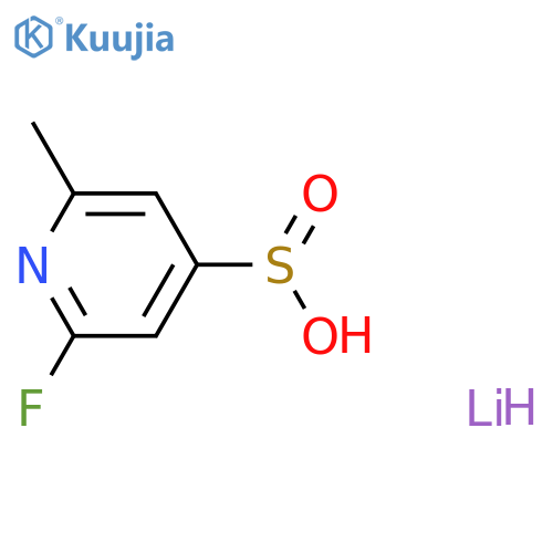 lithium(1+) ion 2-fluoro-6-methylpyridine-4-sulfinate structure