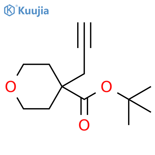 tert-butyl 4-(prop-2-yn-1-yl)oxane-4-carboxylate structure