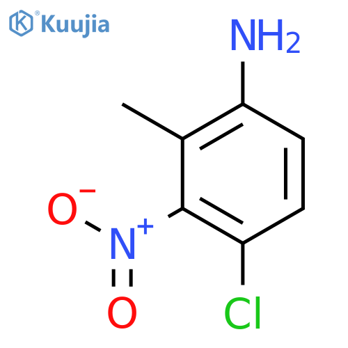 Benzenamine, 4-chloro-2-methyl-3-nitro- structure