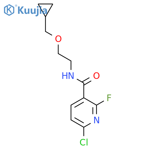 6-Chloro-N-[2-(cyclopropylmethoxy)ethyl]-2-fluoropyridine-3-carboxamide structure