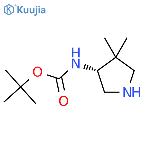 tert-butyl N-[(3R)-4,4-dimethylpyrrolidin-3-yl]carbamate structure