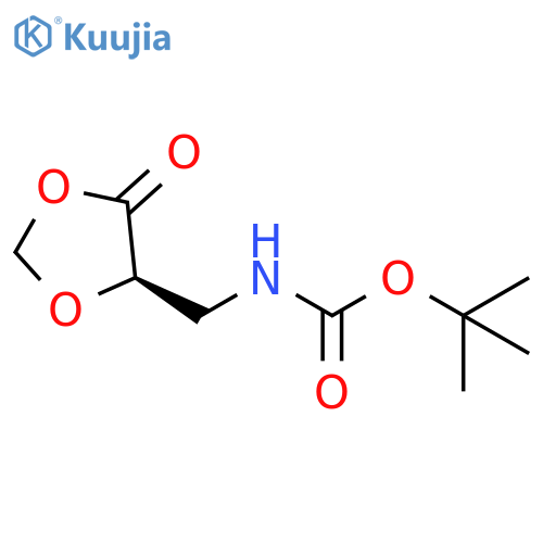 Carbamic acid,[[(4R)-5-oxo-1,3-dioxolan-4-yl]methyl]-, 1,1-dimethylethyl ester (9CI) structure