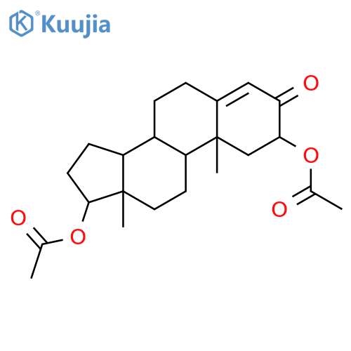 (2alpha,17beta)-3-oxoandrost-4-ene-2,17-diyl diacetate structure