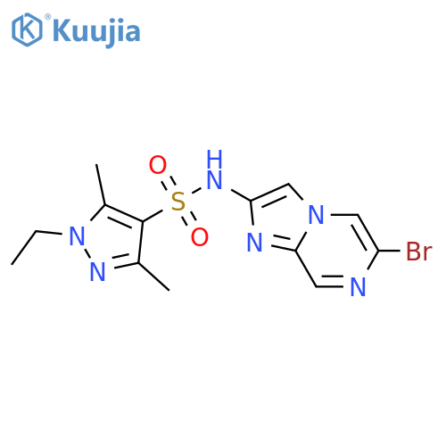 N-(6-Bromoimidazo[1,2-a]pyrazin-2-yl)-1-ethyl-3,5-dimethyl-1H-pyrazole-4-sulfonamide structure