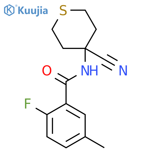 N-(4-Cyanothian-4-yl)-2-fluoro-5-methylbenzamide structure