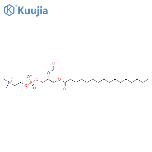 (R)-2-(formyloxy)-3-(palmitoyloxy)propyl(2-(trimethylammonio)ethyl)phosphate structure