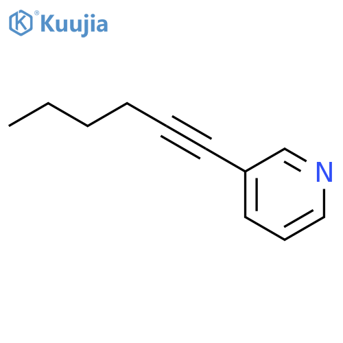 Pyridine, 3-(1-hexynyl)- structure