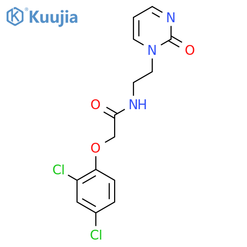 2-(2,4-dichlorophenoxy)-N-[2-(2-oxo-1,2-dihydropyrimidin-1-yl)ethyl]acetamide structure