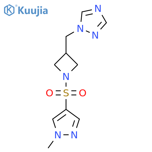 1-({1-(1-methyl-1H-pyrazol-4-yl)sulfonylazetidin-3-yl}methyl)-1H-1,2,4-triazole structure