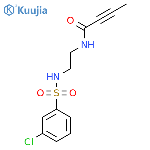 N-[2-(3-chlorobenzenesulfonamido)ethyl]but-2-ynamide structure