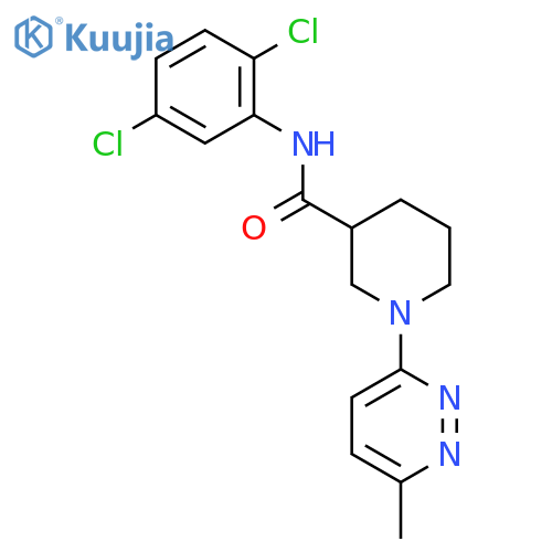 N-(2,5-dichlorophenyl)-1-(6-methylpyridazin-3-yl)piperidine-3-carboxamide structure