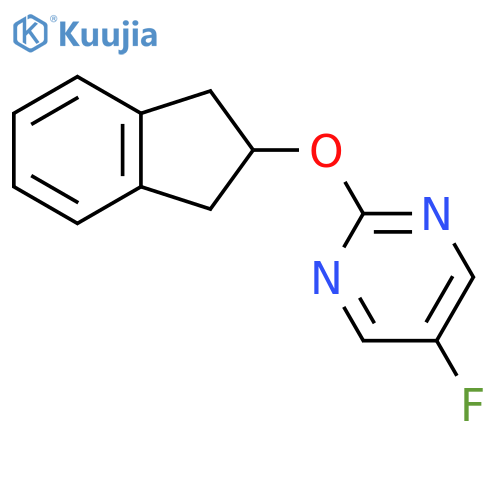 2-(2,3-dihydro-1H-inden-2-yloxy)-5-fluoropyrimidine structure