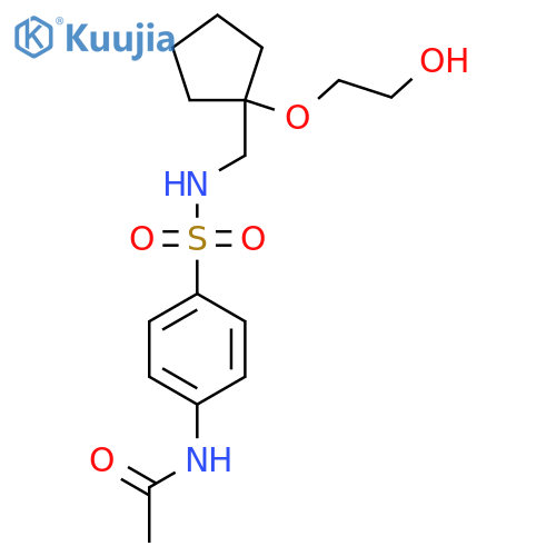 N-4-({1-(2-hydroxyethoxy)cyclopentylmethyl}sulfamoyl)phenylacetamide structure
