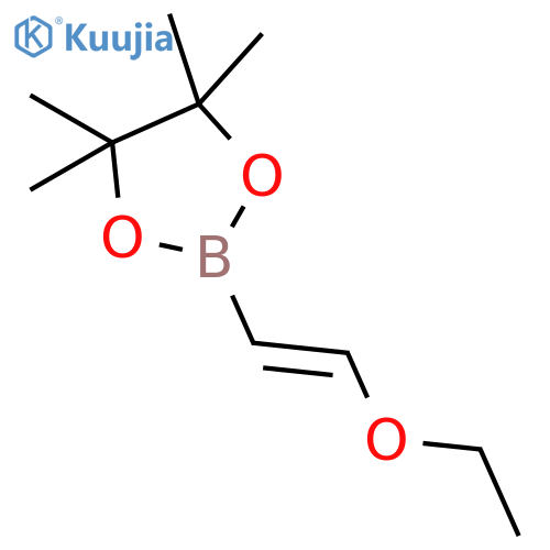 (Z)-2-(2-Ethoxyvinyl)-4,4,5,5-tetramethyl-1,3,2-dioxaborolane structure