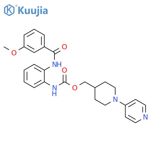 Carbamic acid, [2-[(3-methoxybenzoyl)amino]phenyl]-,[1-(4-pyridinyl)-4-piperidinyl]methyl ester structure