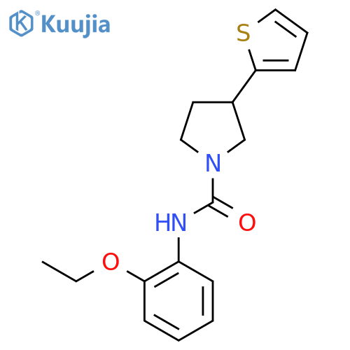 N-(2-ethoxyphenyl)-3-(thiophen-2-yl)pyrrolidine-1-carboxamide structure
