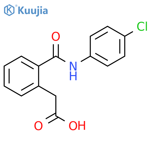 Benzeneacetic acid, 2-[[(4-chlorophenyl)amino]carbonyl]- structure