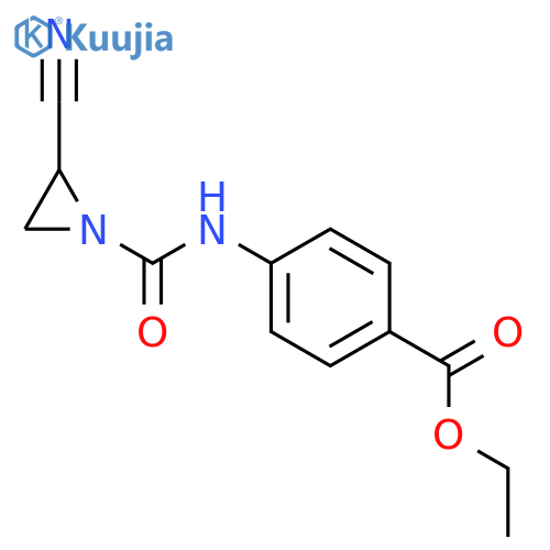 Benzoic acid, 4-[[(2-cyano-1-aziridinyl)carbonyl]amino]-, ethyl ester structure