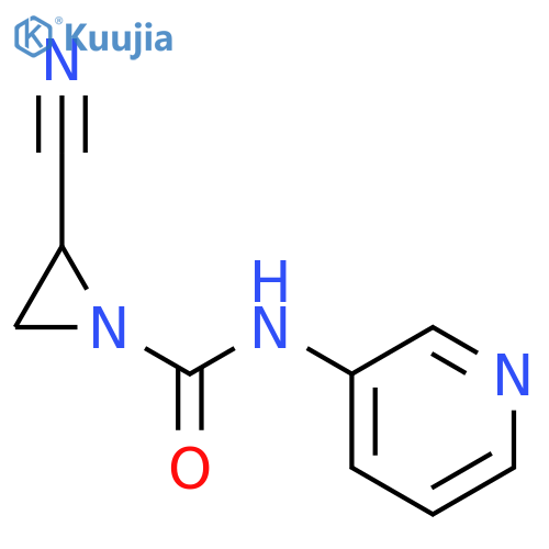 1-Aziridinecarboxamide, 2-cyano-N-3-pyridinyl- structure