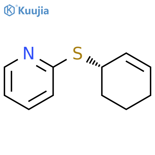 Pyridine, 2-[(1S)-2-cyclohexen-1-ylthio]- structure
