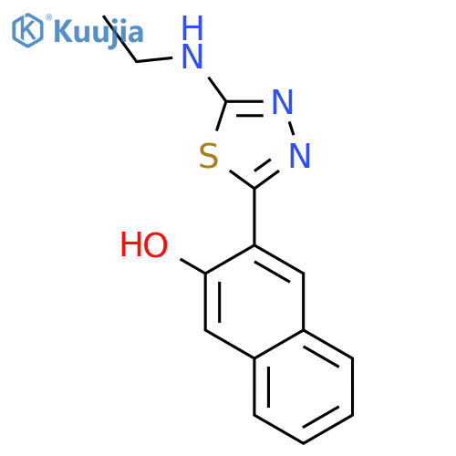 2-Naphthalenol, 3-[5-(ethylamino)-1,3,4-thiadiazol-2-yl]- structure