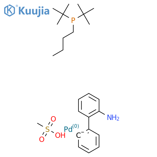 Butyl(ditert-butyl)phosphane;methanesulfonic acid;palladium;2-phenylaniline structure