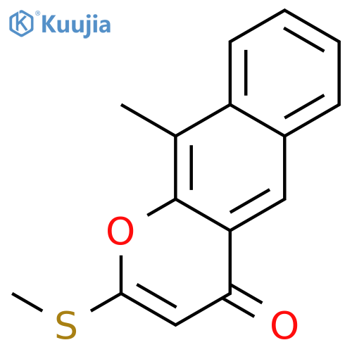 4H-Naphtho[2,3-b]pyran-4-one, 10-methyl-2-(methylthio)- structure