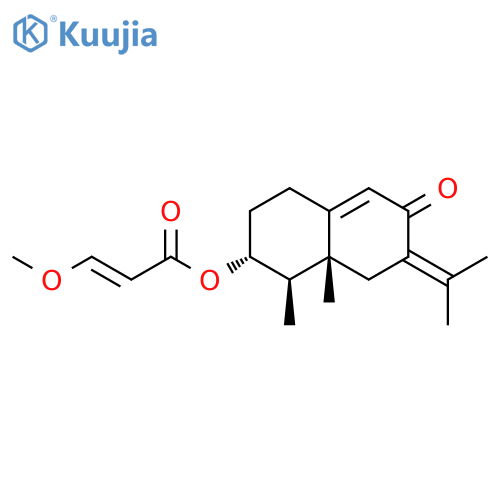 2-Propenoic acid, 3-methoxy-, (1R,2R,8aR)-1,2,3,4,6,7,8,8a-octahydro-1,8a-dimethyl-7-(1-methylethylidene)-6-oxo-2-naphthalenyl ester, (2E)- structure